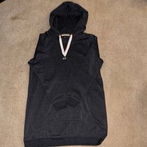 Gray long hoodie
